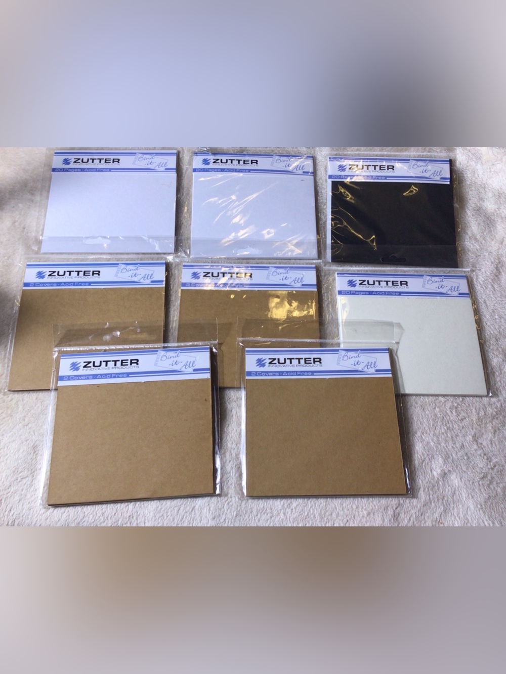Zutter bind-it-all covers and pages sets